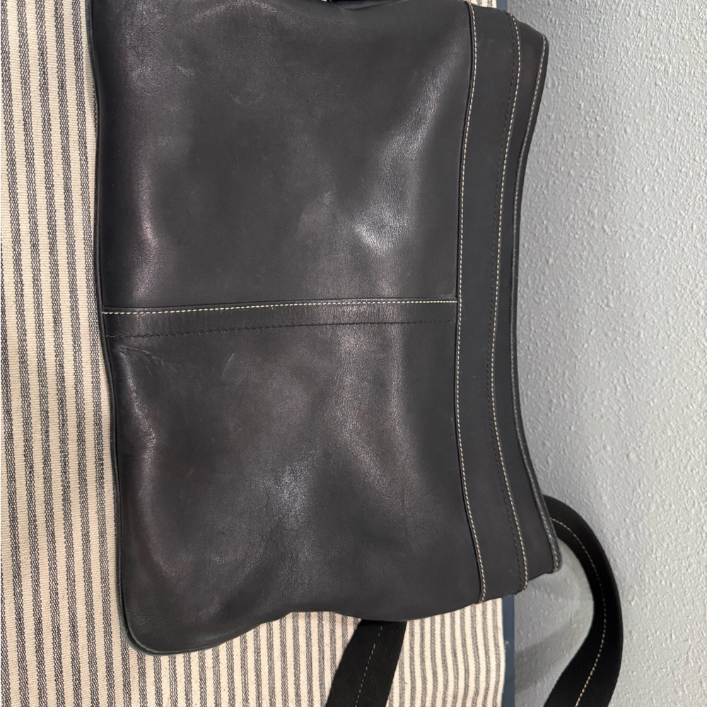 Coach Black Leather Messenger Bag